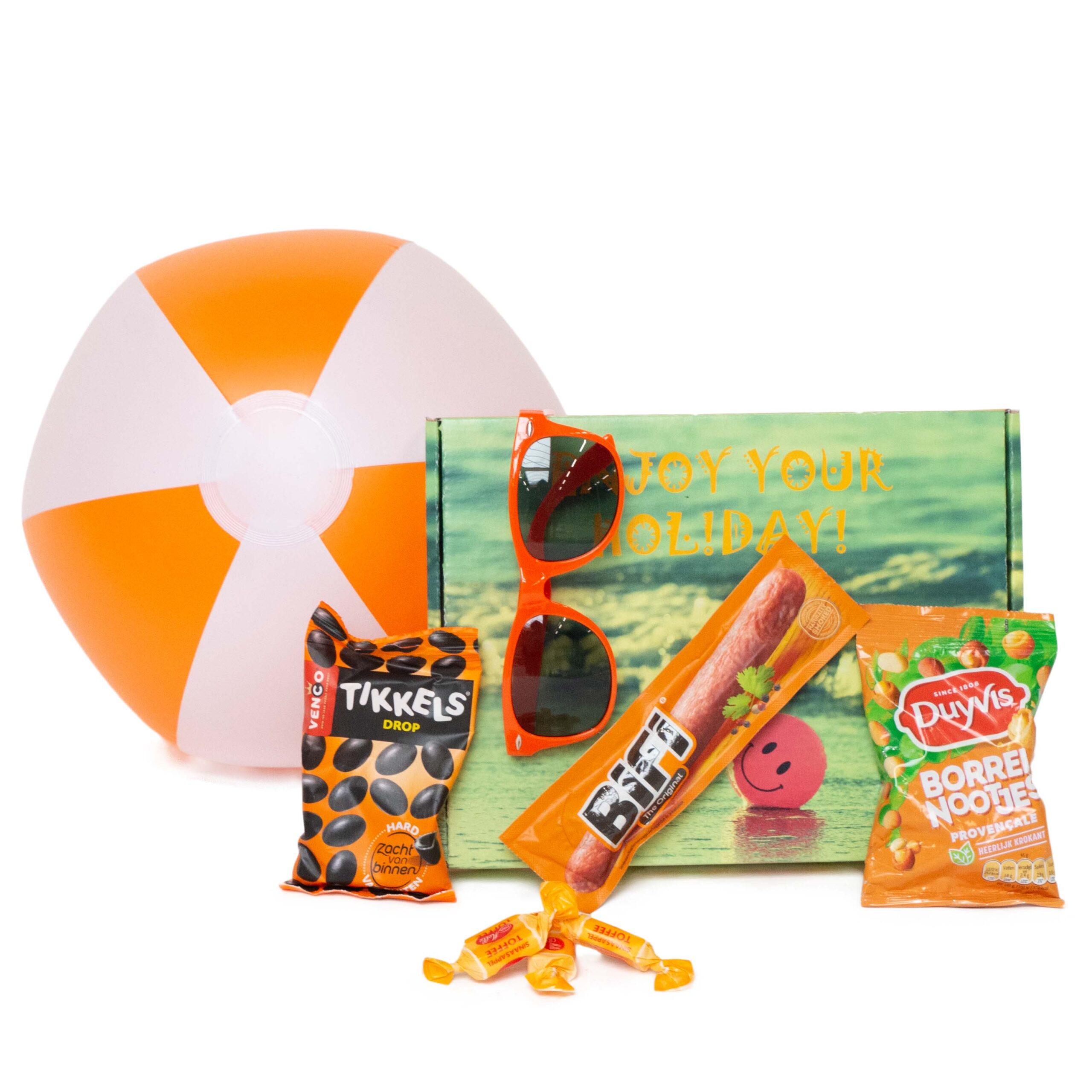 Zomers oranje zomerpakket Brievenbus Sanders Gifts Zomerpakketten