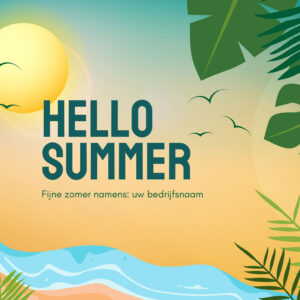 A5 gepersonaliseerde zomerkaart Hello summer